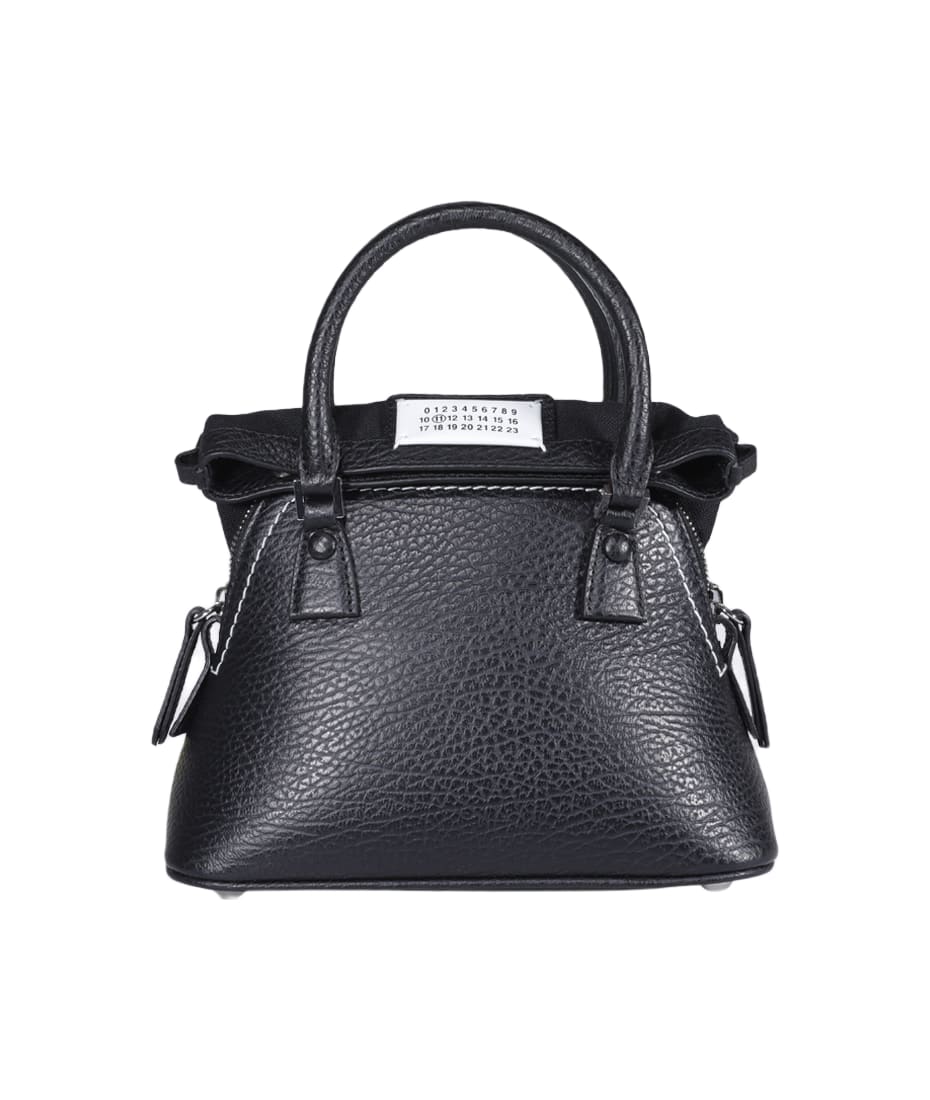Maison Margiela Black Leather 5ac Micro Tote Bag | italist