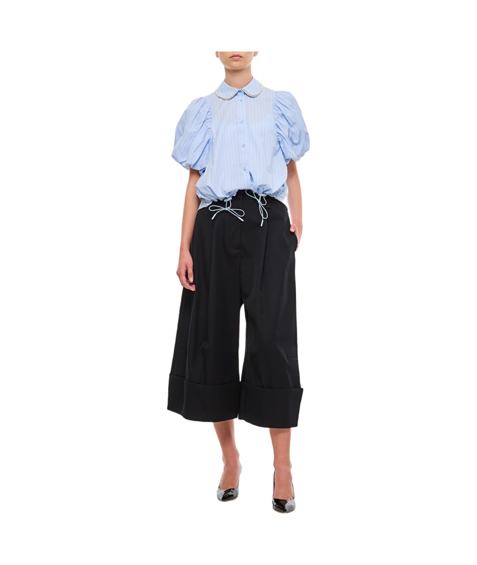 パンツ Simone Rocha SCULPTED CROPPED WIDE LEG TROUSERS Simone Rocha Sculpted Cropped Wide Leg Trousers – Antidote