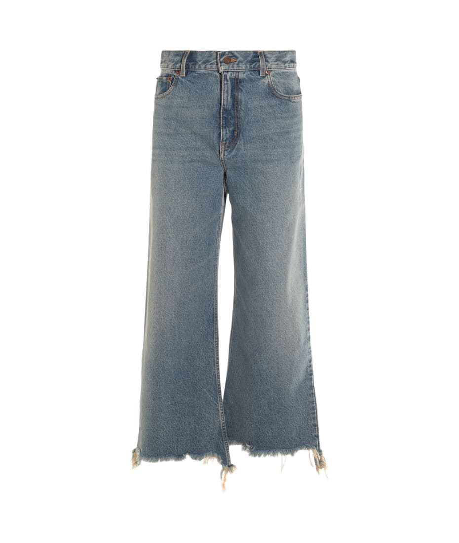 【Chloe】 フルイドフレアジーンズ ブルー コットン 【クロエ】 Chloé フレアジーンズ | ブルー | FARFETCH JP