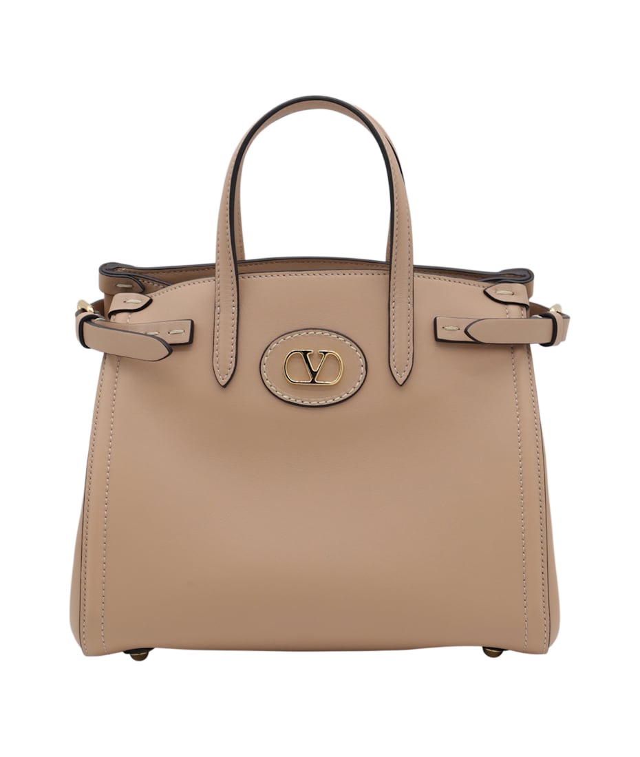Valentino Garavani Pink Leather Small Antibes Totes