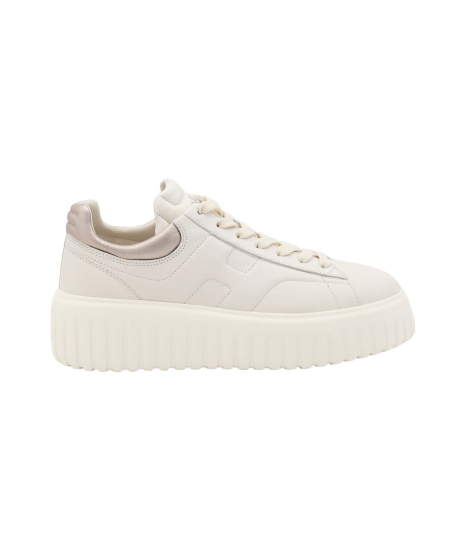 【送料&関税込】Hogan White And Cream Leather Sneakers Hogan White And Cream Leather Sneakers | italist