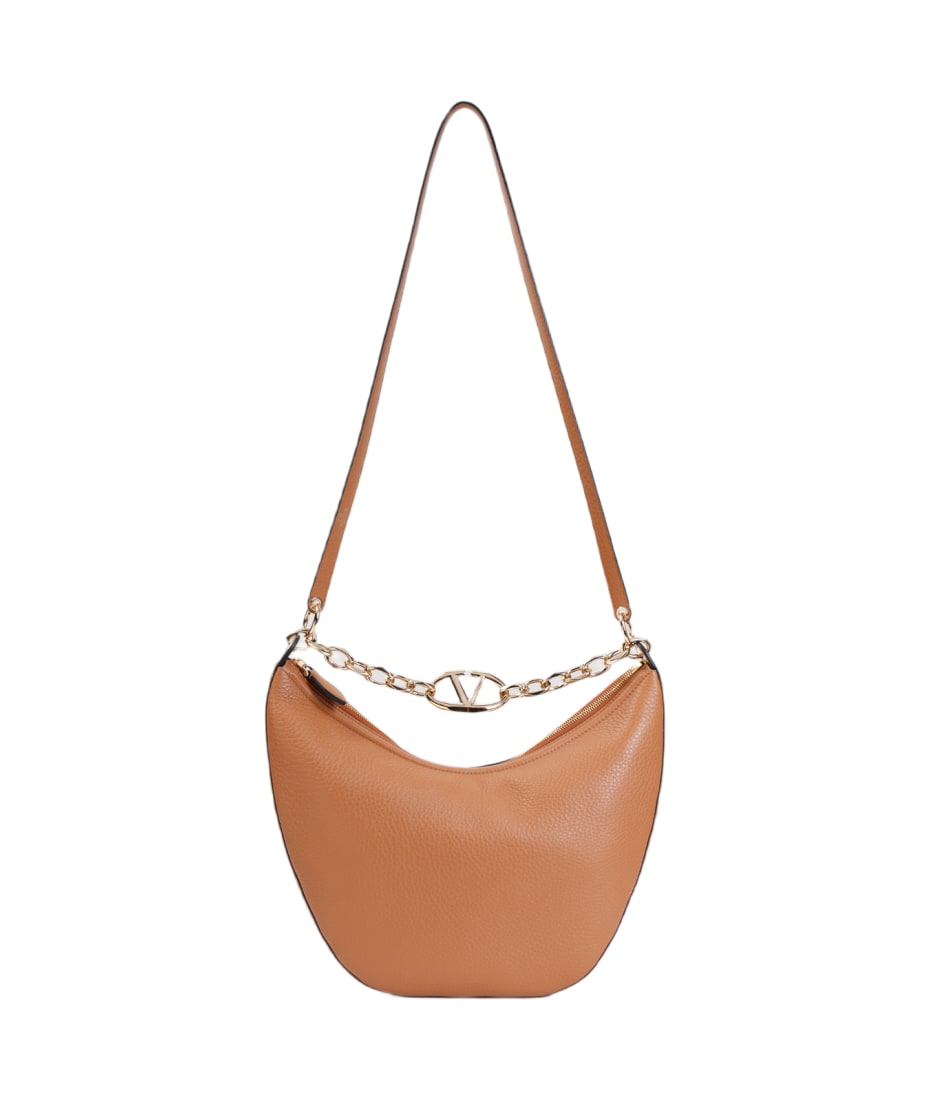 V Logo Moon Medium Hobo Bag