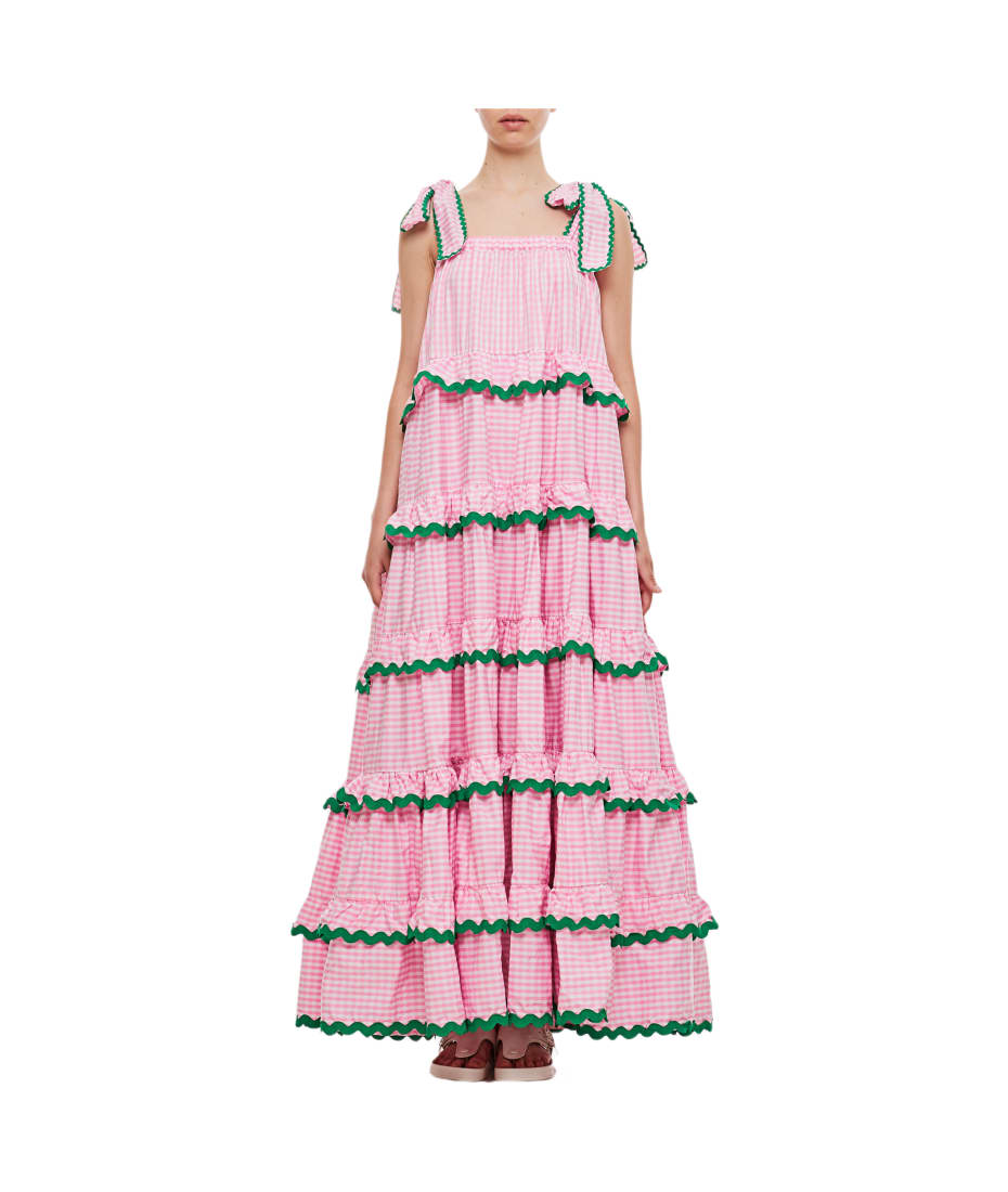 chinese dress ladies Paulina Embroidered Maxi Dress