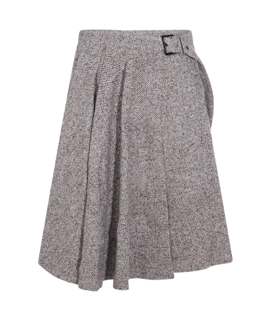 BRUNELLO CUCINELLI★GREY COTTON SKIRT Brunello Cucinelli Grey Cotton Skirt | italist
