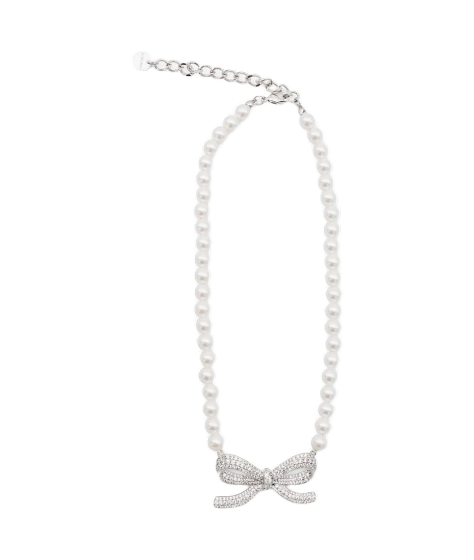 【SELF PORTRAIT】PEARL BOW NECKLACE Pearl Bow Necklace – self-portrait-US
