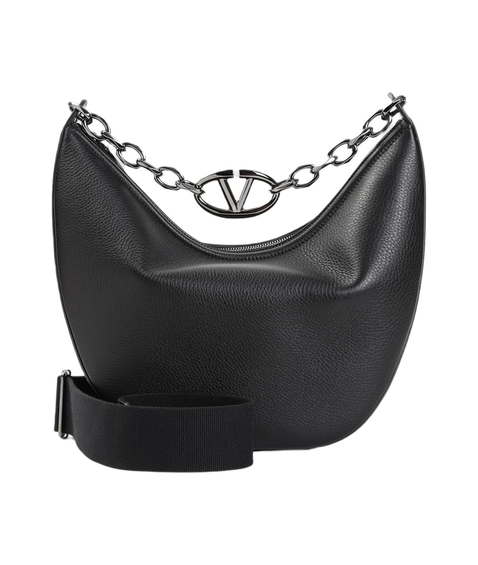 ヴァレンティノ Valentino Garavani Vlogo Moon Medium Hobo Bag Valentino Garavani VLogo Moon Medium Grainy Calfskin Hobo