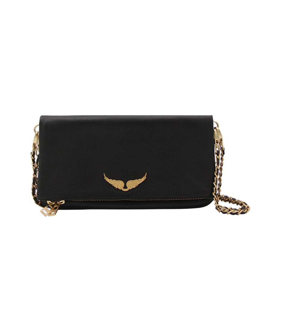 Zadig & Voltaire Black And Gold Leather | italist