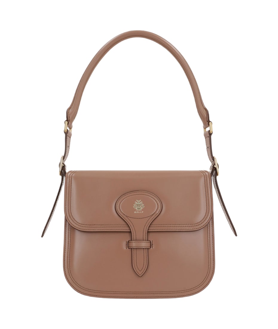 ショルダーバッグ・ポシェット Bally Beckett Shoulder Bag In Shiny Leather BALLY Beckett embellished glossed textured-leather shoulder