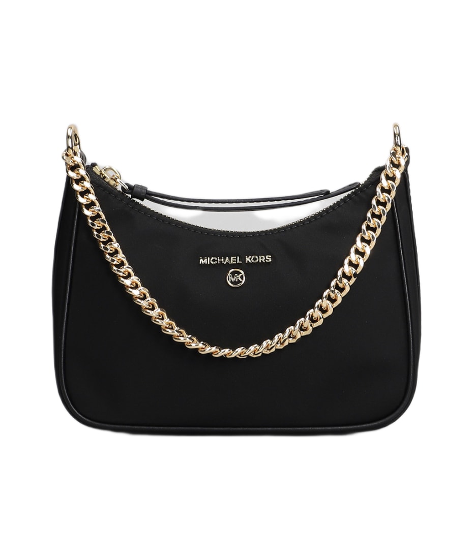 Michael Kors Jet Set Charm Shoulder Bag In Black Fabric