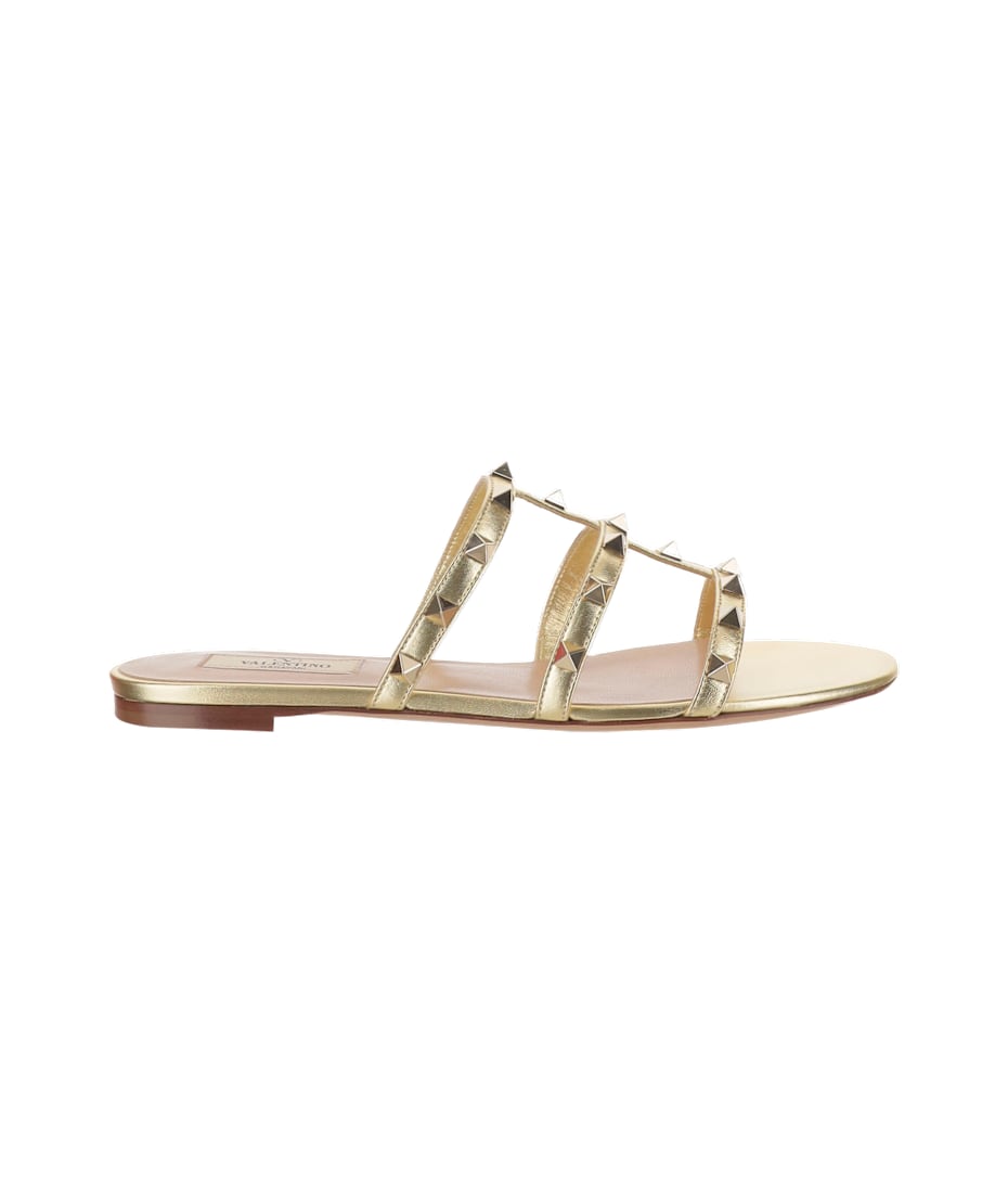 【同梱不可】 Garavani Valentino Leather italist | Sandals Slide Rockstud 靴