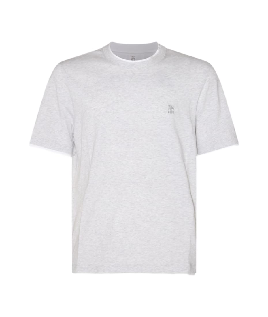 Tシャツ・カットソー BRUNELLO CUCINELLI Men T-shirt Grey M0B137427G CY887 Brunello Cucinelli Grey Cotton T-shirt | italist
