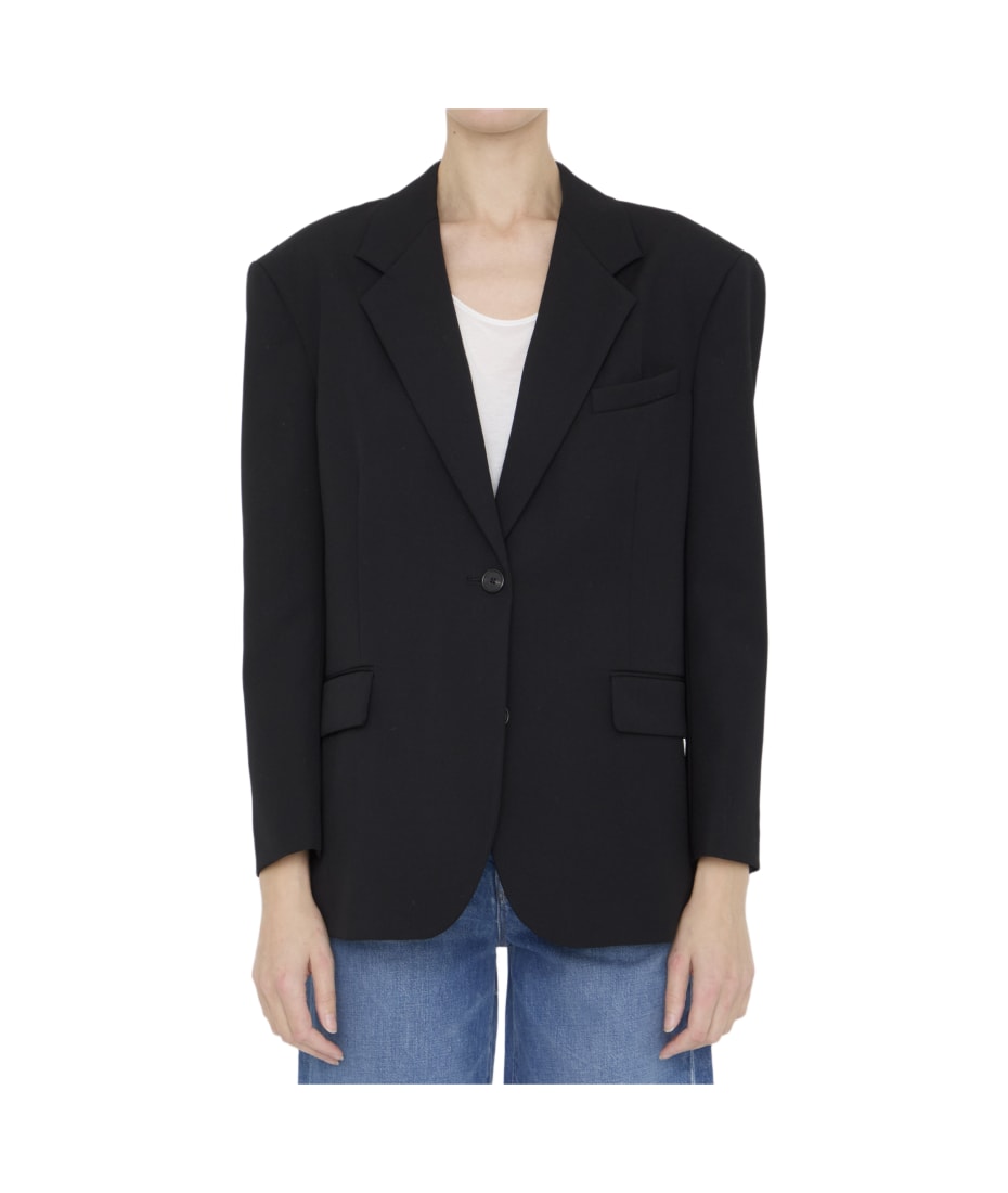 ［25ss新作］The Row Viper ウール ジャケット 7731W2763BLK The Row Viper Jacket | italist