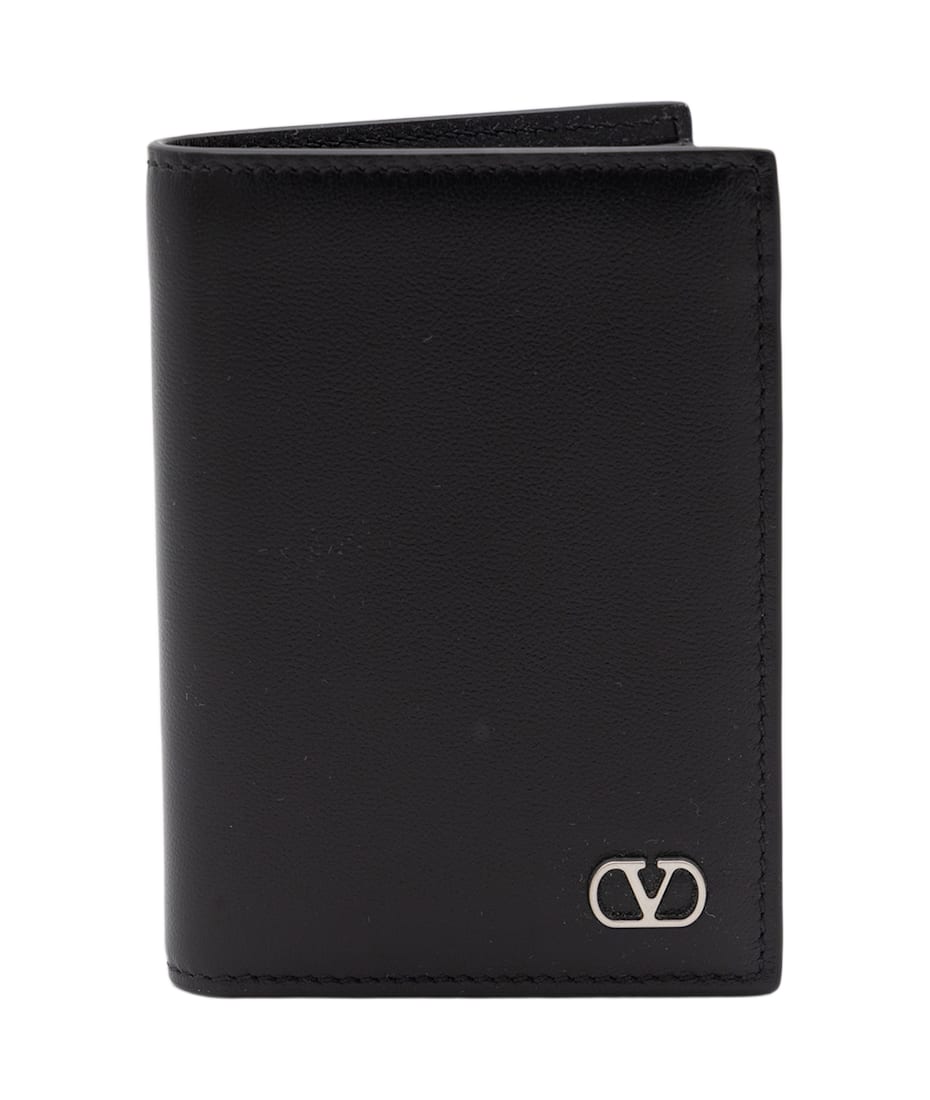 カードケース・名刺入れ VALENTINO BLACK LEATHER CARD HOLDER Valentino Garavani Black Leather Card Holder | italist
