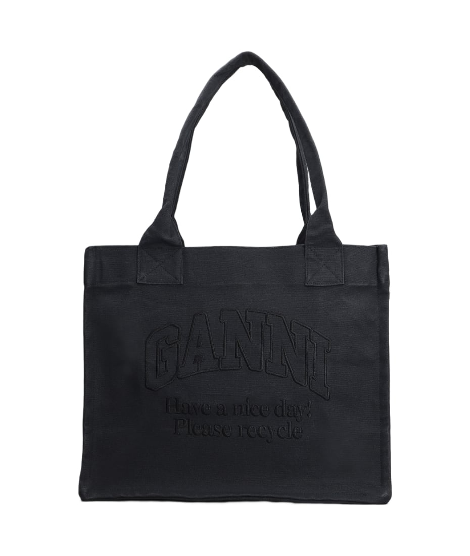 Ganni Large Tote Bag With Logo | italist