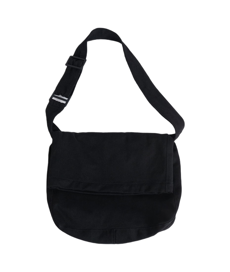 Our Legacy Sling Bag Black canvas bag with shoulder strap