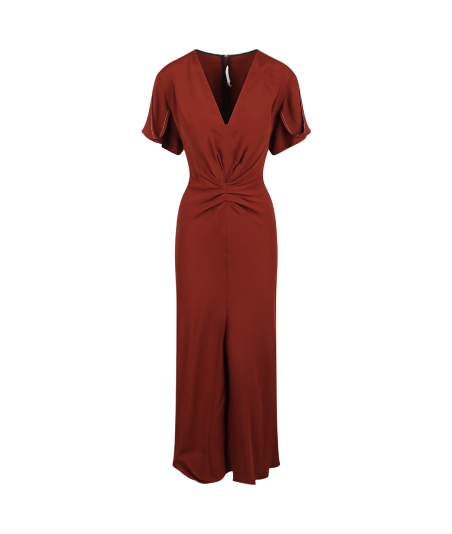 Victoria Beckham Gathered detail Crepe Dress