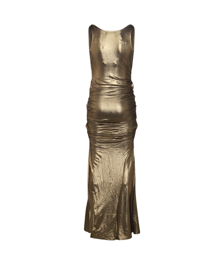ワンピース VIVIENNE WESTWOOD GOLD TONE VISCOSE MAXI DRESS Vivienne Westwood Gold Tone Viscose Maxi Dress | italist
