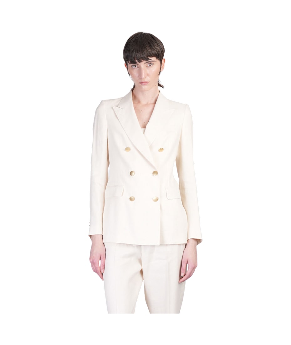 アウターその他 TAGLIATORE Woman Suit Beige PARIGI10BAD940029 X1133 Tagliatore 0205 T-parigi10bad In Beige Linen | italist