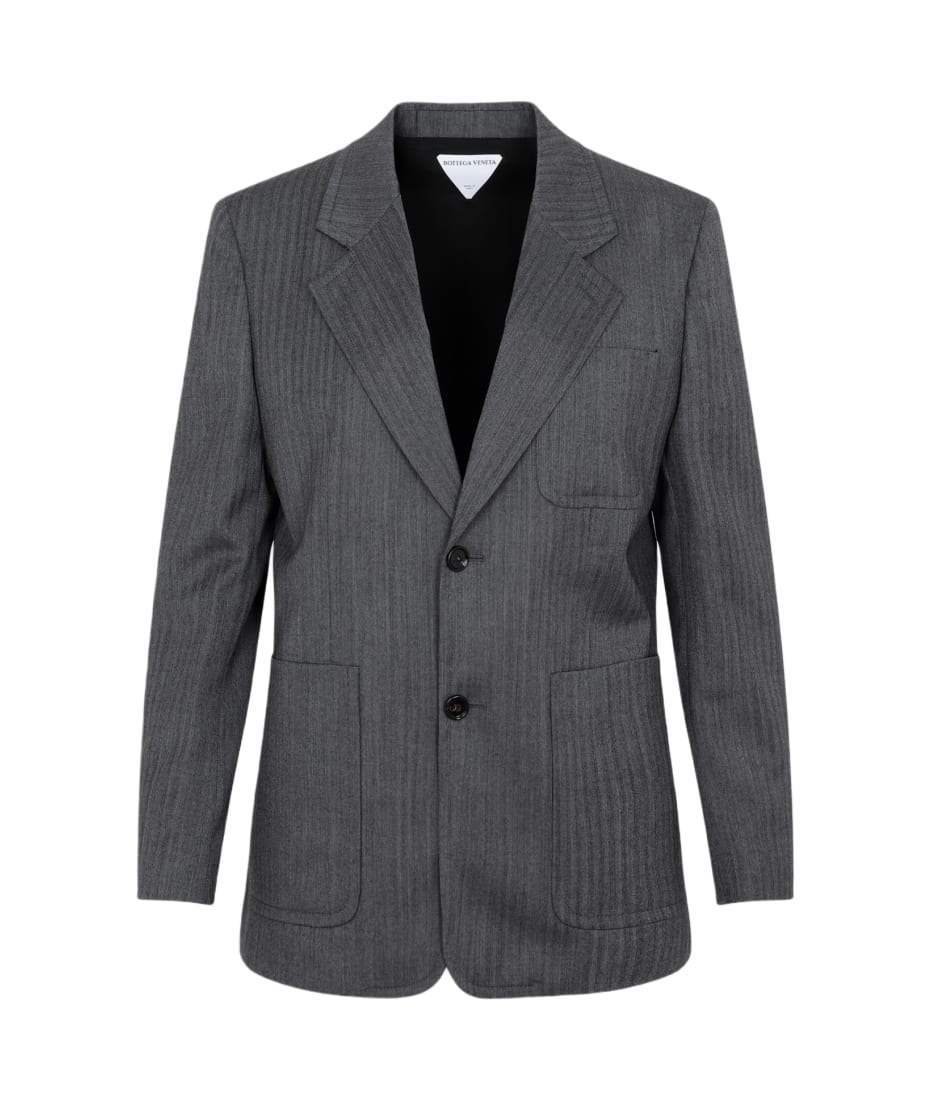 ジャケット BOTTEGA VENETA WOOL CHEVRON JACKET Bottega Veneta® Men's Wool Subtle Chevron Jacket in Forest