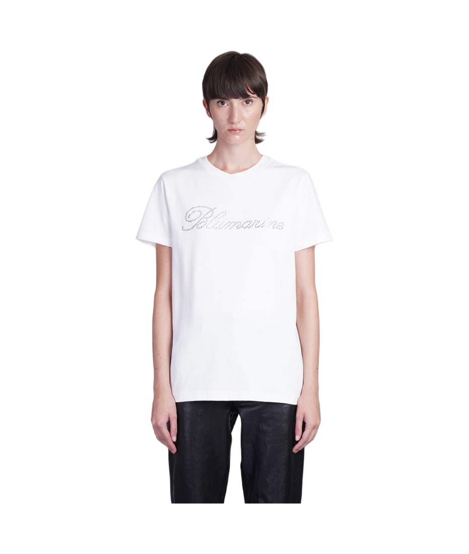 Tシャツ・カットソー BLUMARINE Woman T-Shirt White 4T038A N0100 Blumarineアウトレット：Tシャツ レディース - ホワイト