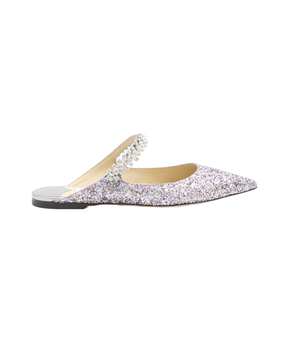 フラットシューズ Jimmy Choo Bing Ballerina Flats Jimmy Choo Bing crystal-strap Ballerina Shoes | Pink | FARFETCH