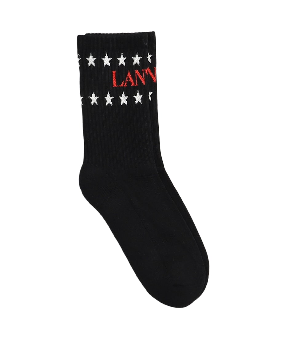LANVIN | SCOTTON SOCKS BLACK & MULTI ソックス Lanvin Socks In Black Cotton | italist