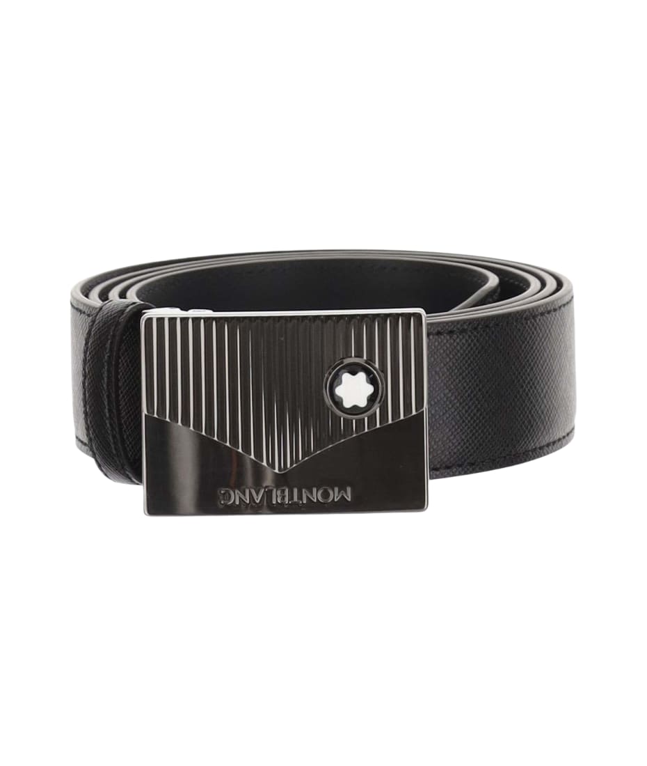 Montblanc　ブラックベルト ブラック レザーベルト、35 mm - 高級ベルト – Montblanc® JP