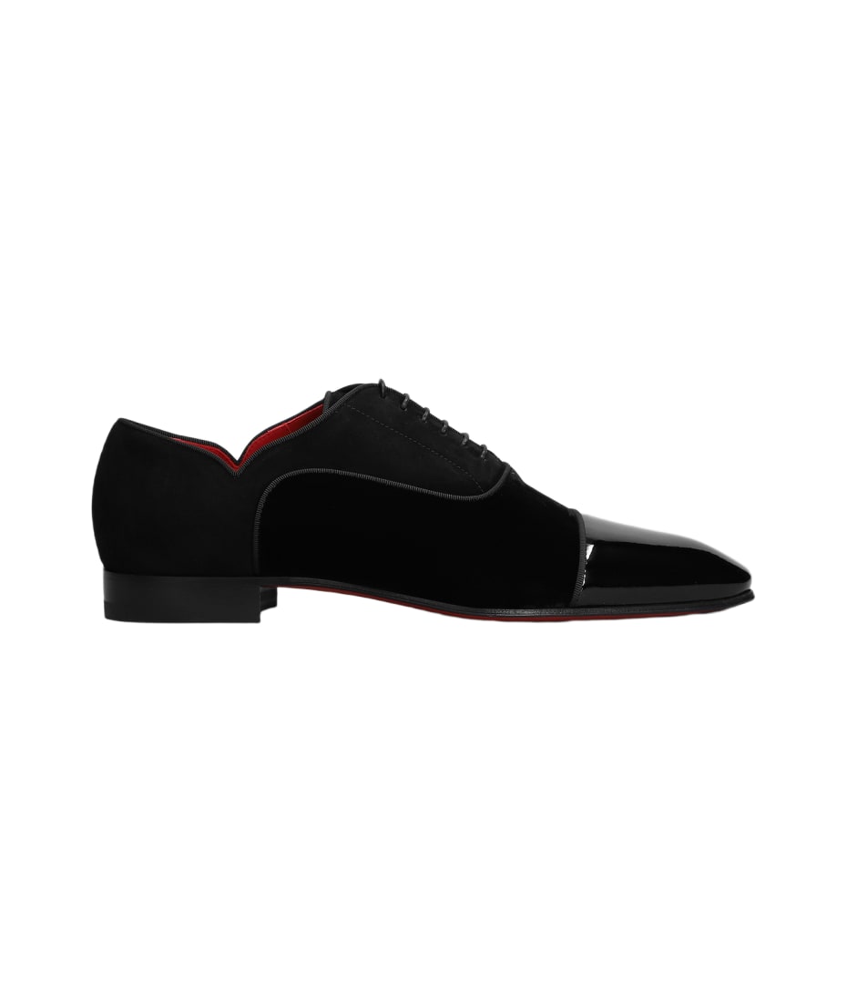Christian Louboutin Surcity Red-sole Leather Derby Shoes in Black