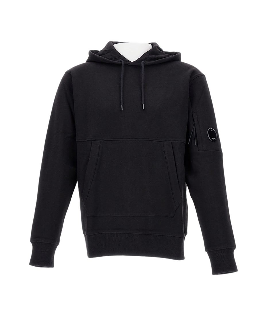 パーカー・フーディ C.P. COMPANY Men Hoodies 18CMKN074A004037A999 Black C.P. Company logo-print Cotton Hoodie | Black | FARFETCH
