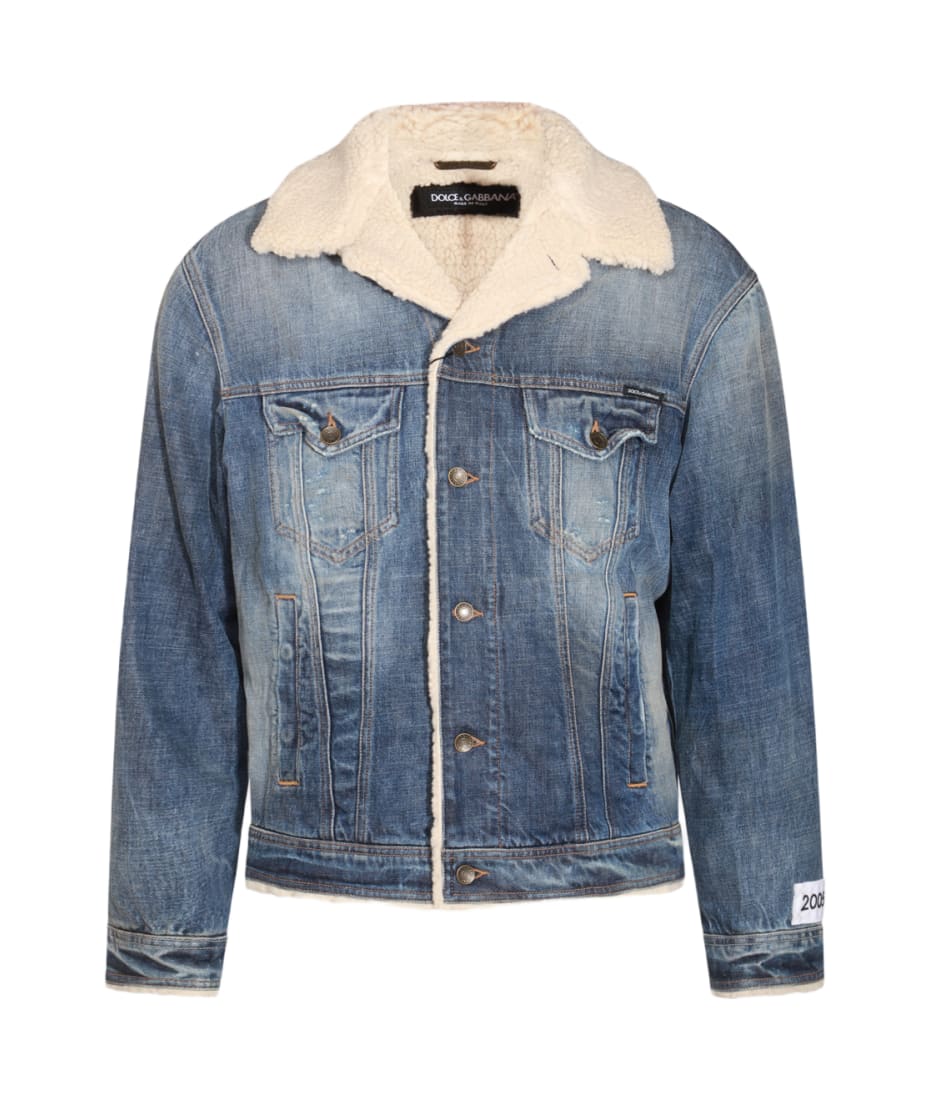 Dolce and gabbana blue jacket discount