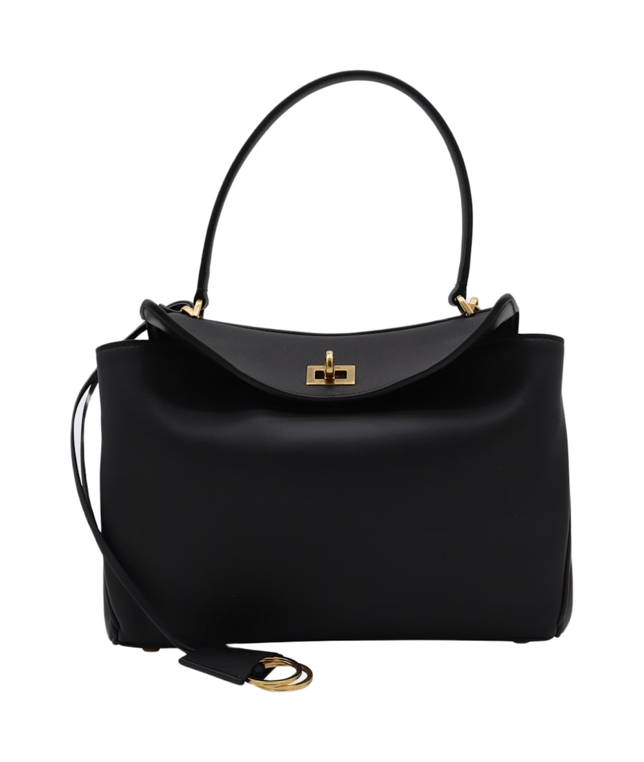 ハンドバッグ BALENCIAGA BLACK LEATHER RODEO M TOP HANDLE BAG Balenciaga Rodeo Mini Leather Top-Handle Bag | Neiman Marcus
