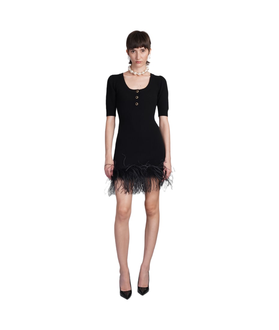 alessandra rich black dress Alessandra Rich // Fringe Embellished Dress – VSP Consignment