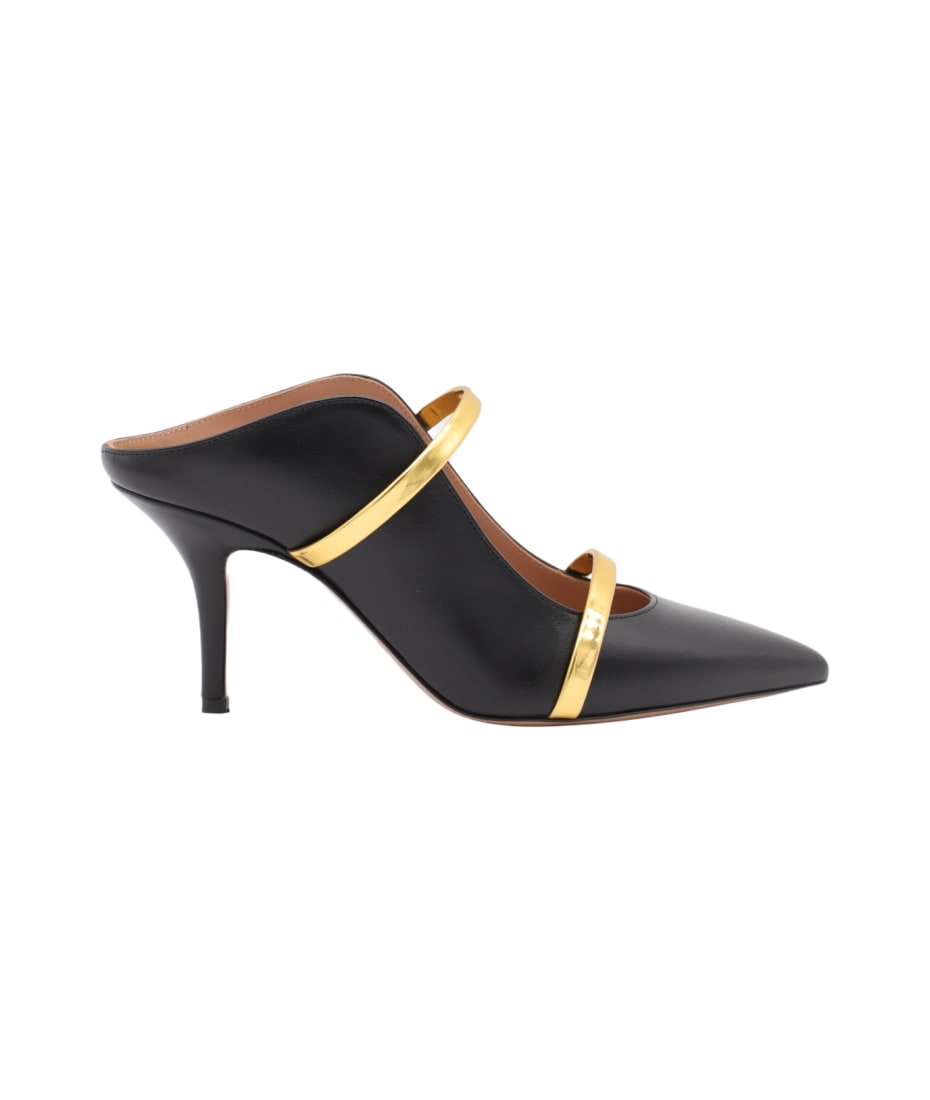 Malone Souliers Black And Gold Leather Maureen Pumps - Black
