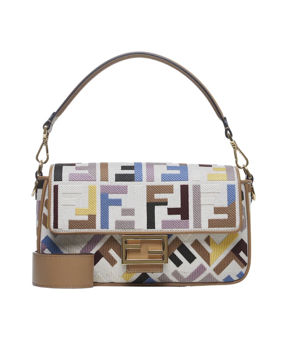 【関税&送料込】Fendi Baguette Bag In Ff Jacquard $3100 NEW Fendi Baguette Chain Midi FF jacquard logo fabric