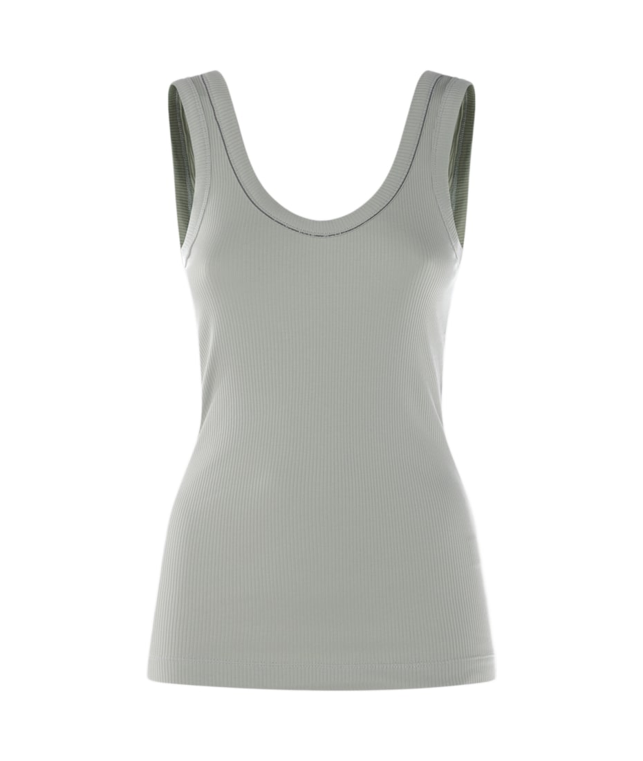 Brunello Cucinelli Green Cotton Top | italist