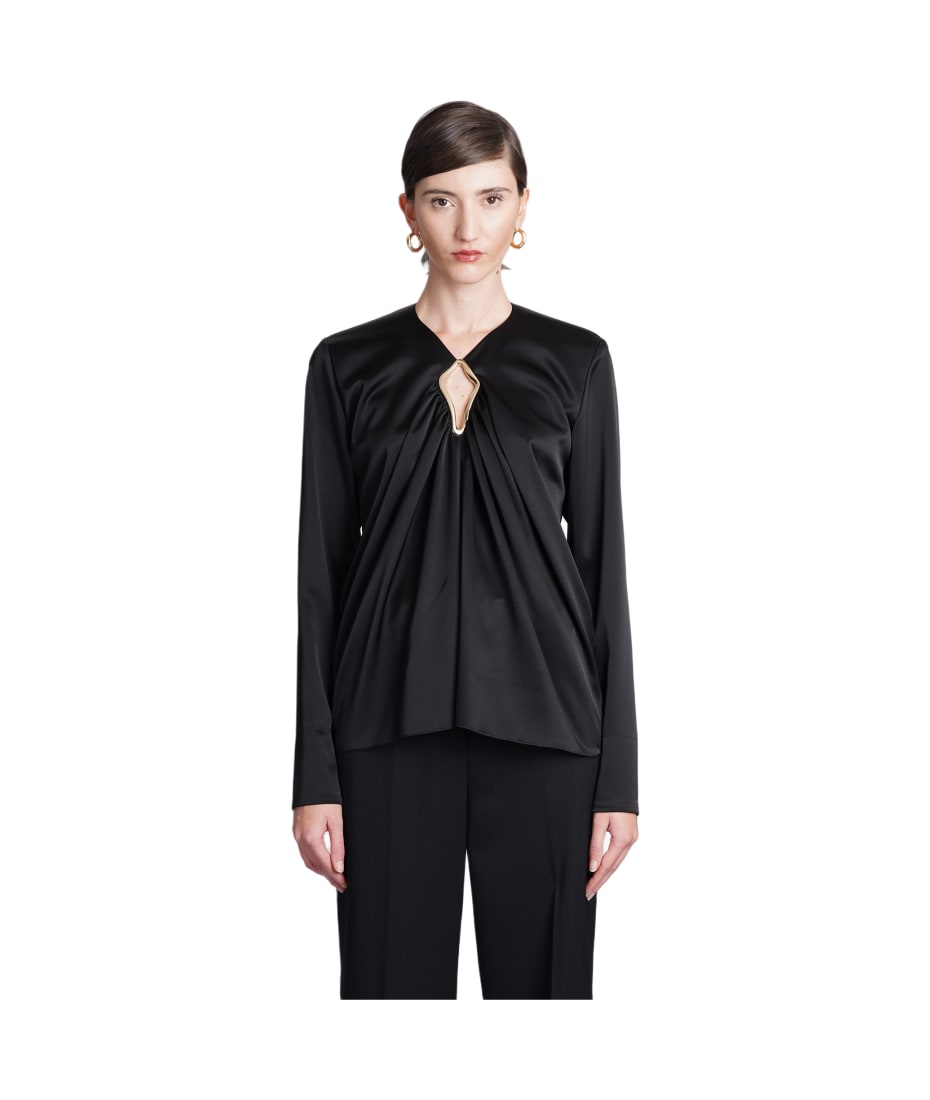 Tシャツ・カットソー LANVIN Black Triacetate Blend Blouse Lanvin Black Triacetate Blend Blouse | italist