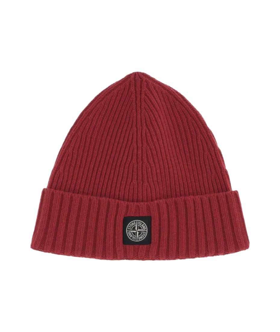 Stone Island Junior Wool Blend Beanie With Logo italist ALWAYS LIKE A SALE
