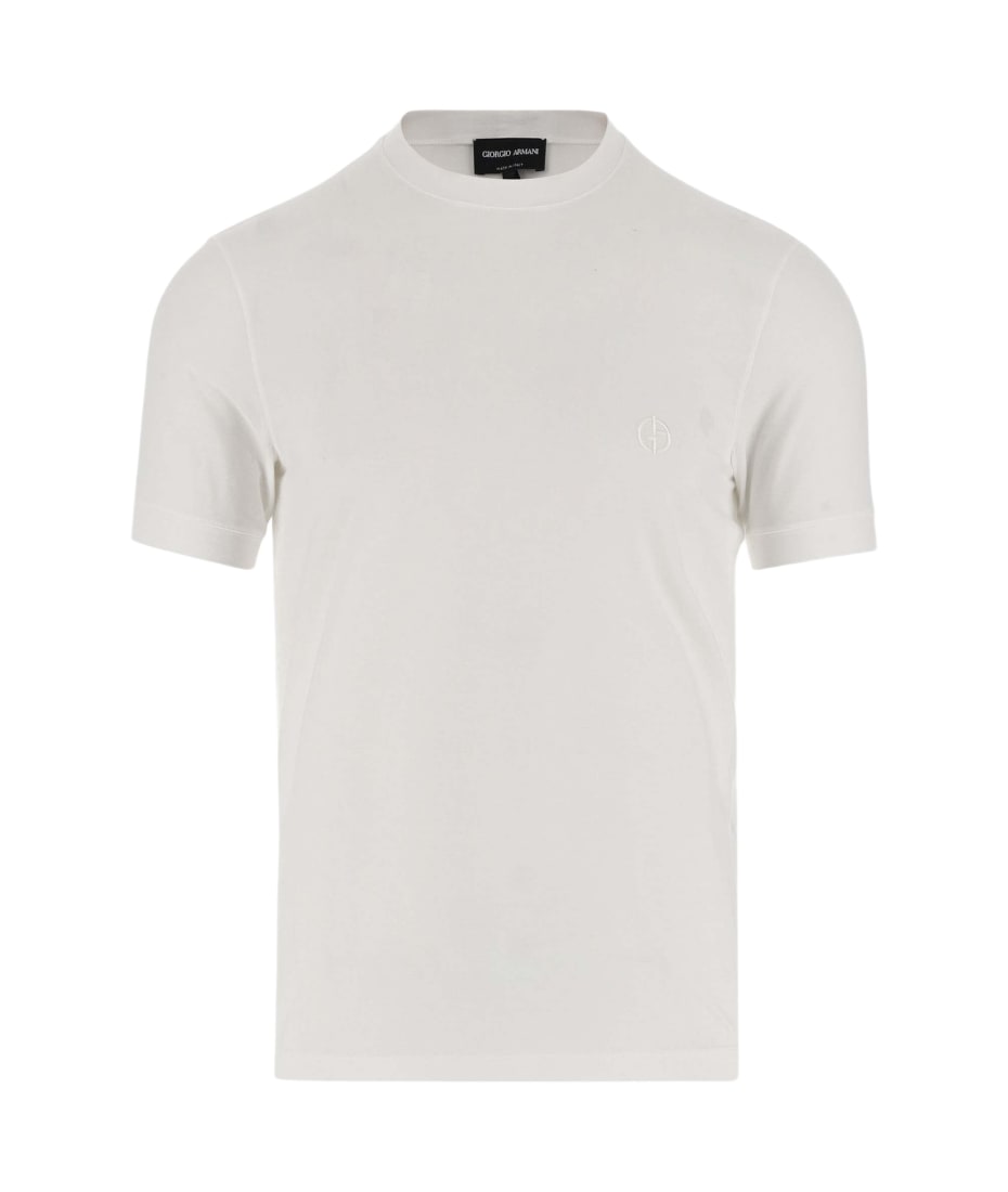 Tシャツ・カットソー Giorgio Armani Viscose T-Shirt V-neck T-shirt Icon in stretch viscose jersey | Giorgio Armani