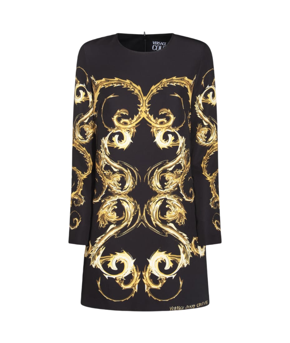 Versace dress black and gold cheap