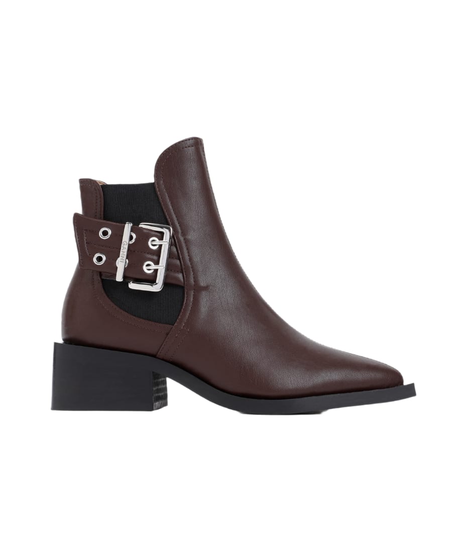 Feminine Buckle Chelsea Boots