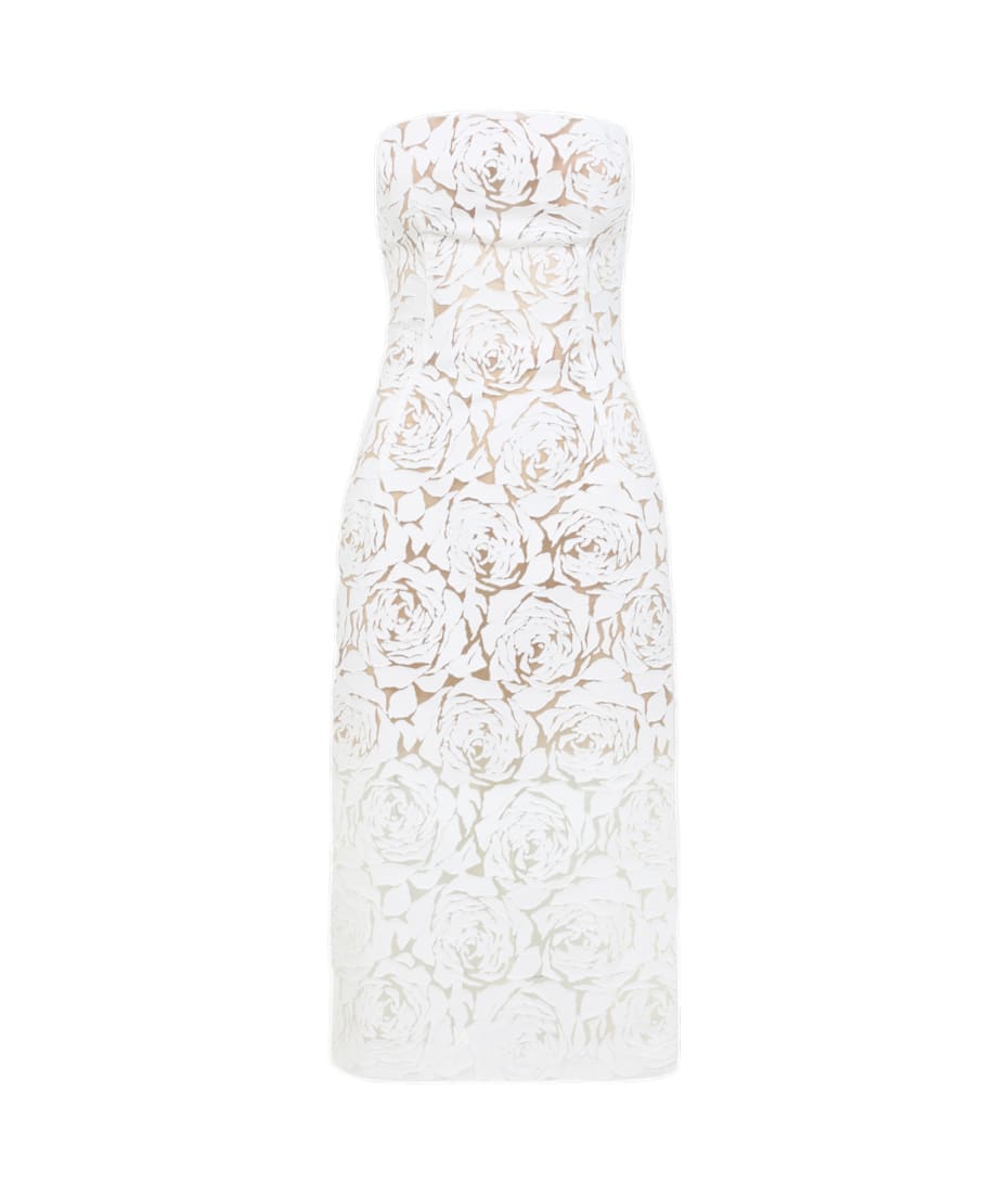 ワンピース ERMANNO SCERVINO SS25 Devore dress (D462Q750QMV 10602) Ermanno Scervino Lace Midi Dress | italist