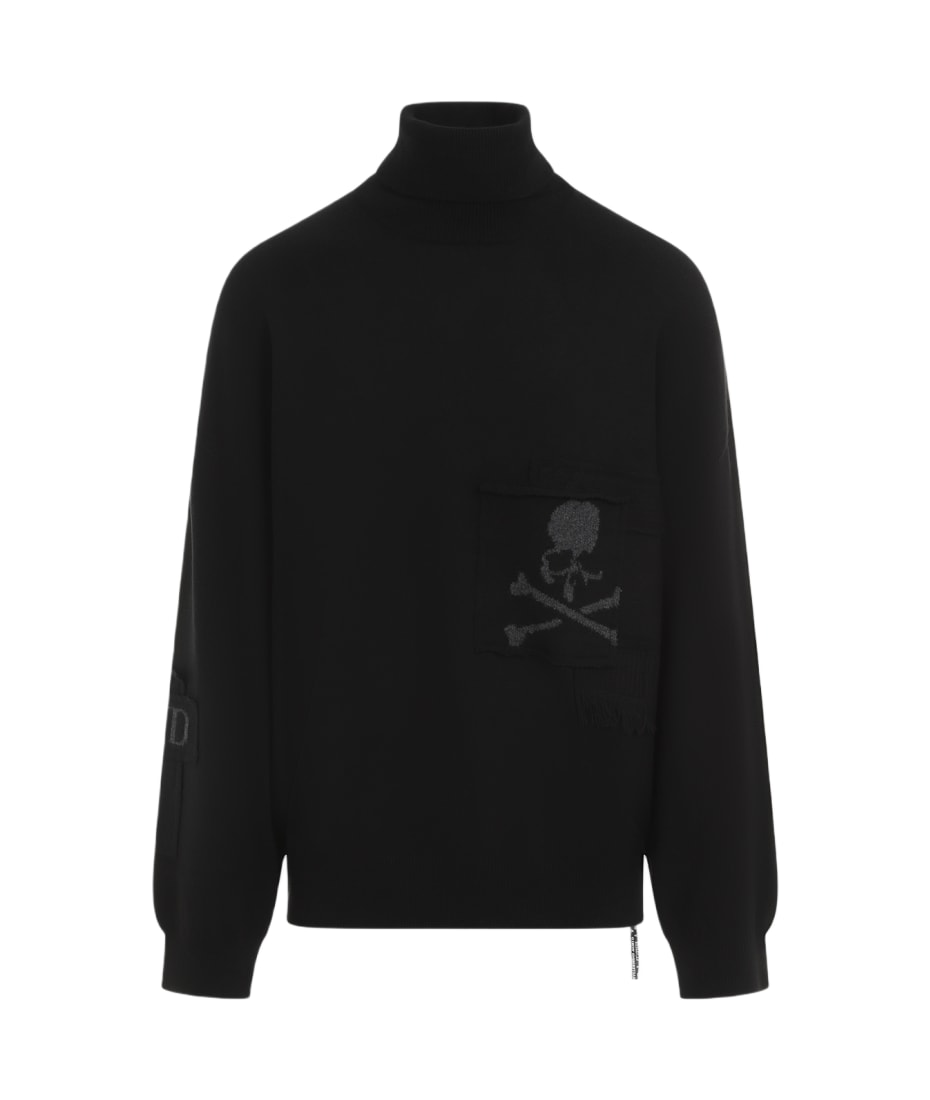 MASTERMIND WORLD Mastermind Patchwork Turtleneck Sweater italist ALWAYS LIKE A SALE