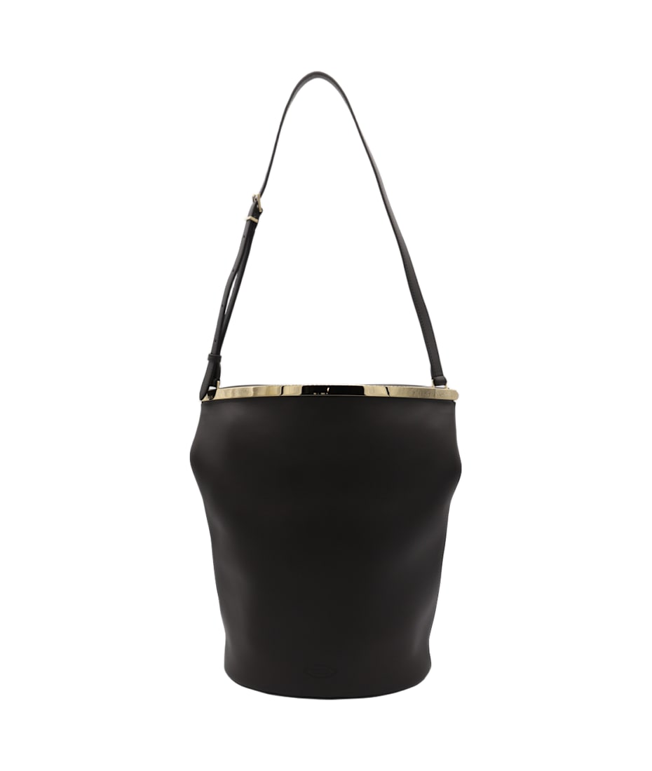 ★関税込み★ ※要在庫確認 TOD’S BLACK LEATHER SATCHEL Tod's Black Leather Satchel | italist