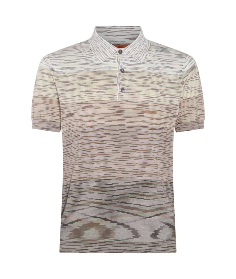 Missoni Beige Multicolour Cotton Polo Shirt italist ALWAYS LIKE A SALE