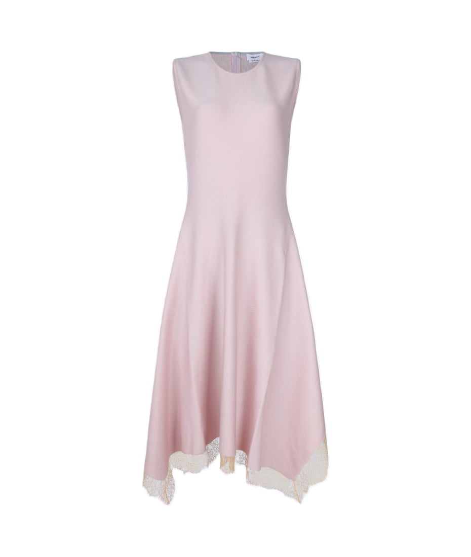 Alexander McQueen Pink Viscose Midi Dress | italist, ALWAYS LIKE A SALE