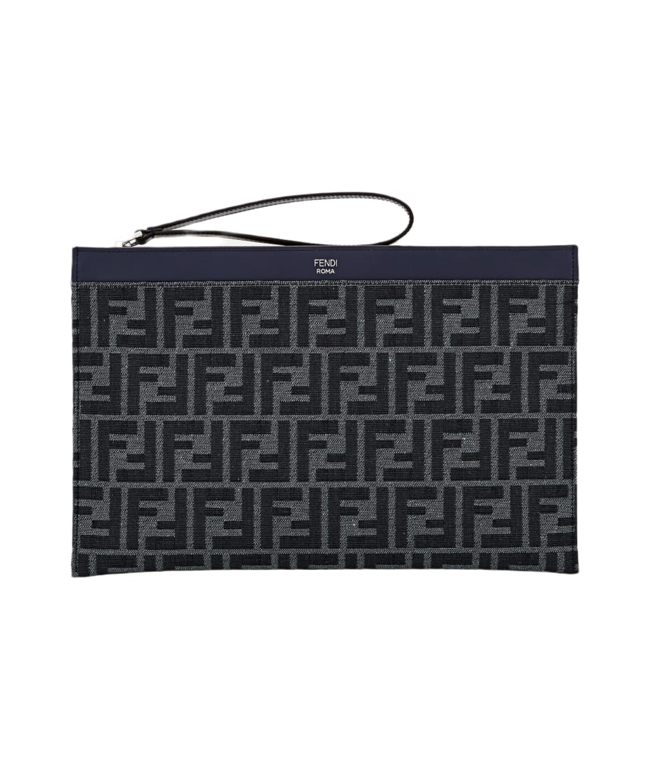 Fendi Flat Pouch M Jacquard Ff 19 | italist