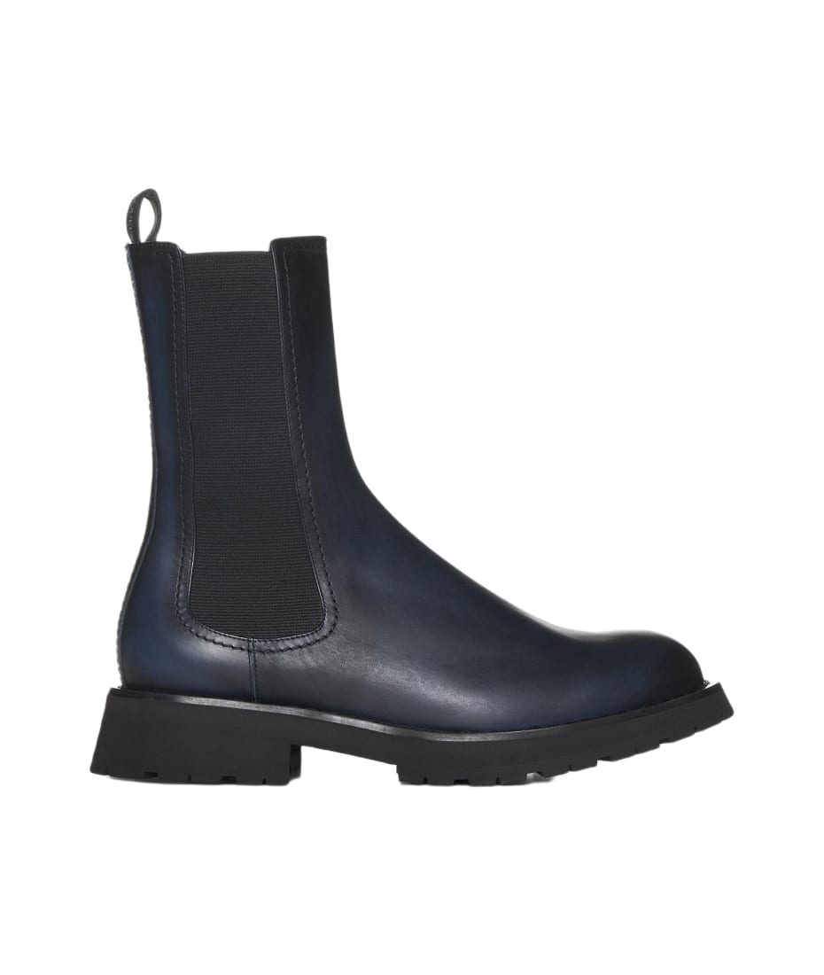 【関税込み】Chelsea Boots - Alexander Mcqueen - Leather - Bl Alexander McQueen - Hybrid Leather Chelsea Boots - Black