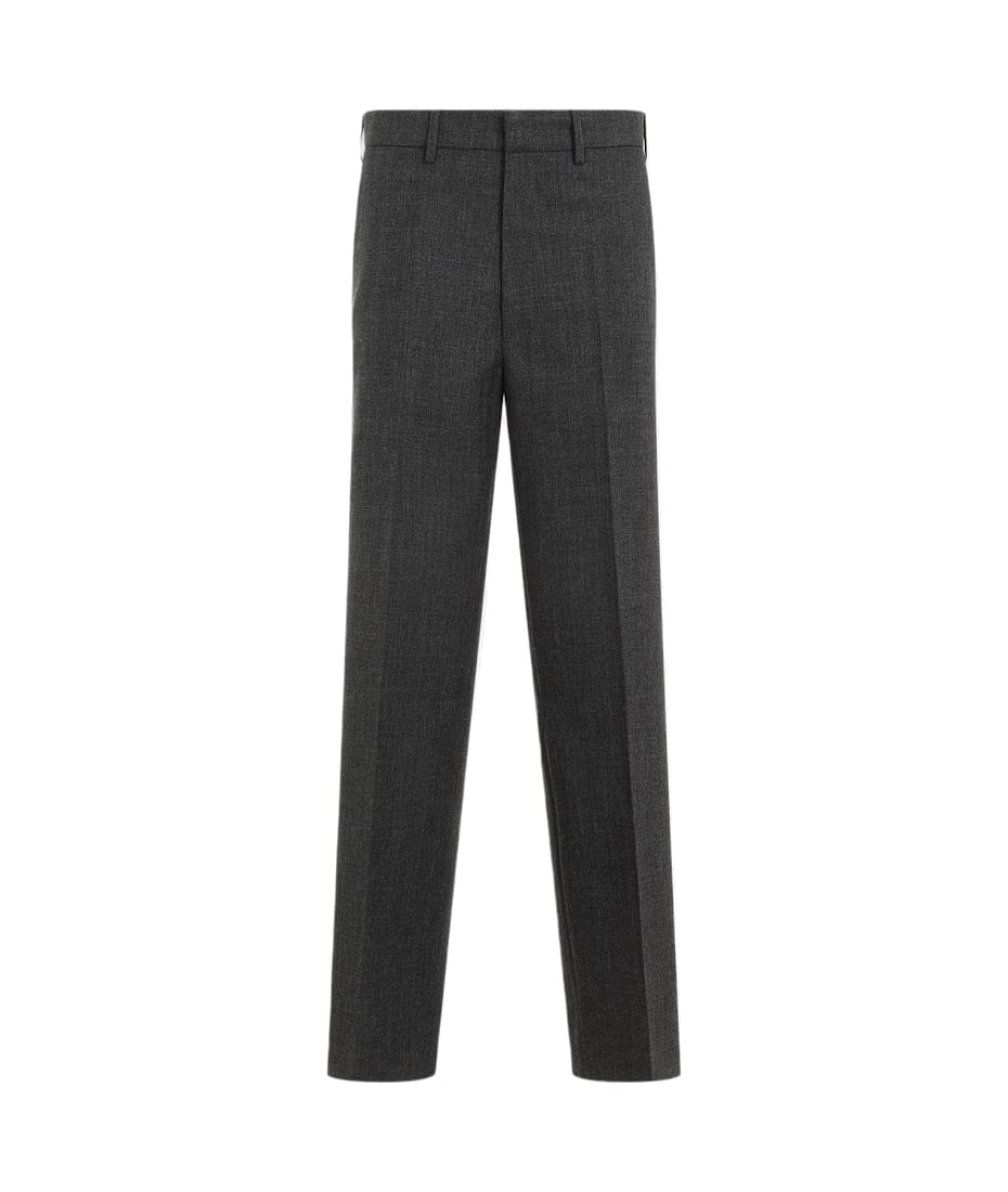 パンツ MIUMIU PINSTRIPED WOOL TROUSERS WITH ELASTIC WAISTBAND Miu Miu Pinstripe Trousers, Size 50 IT