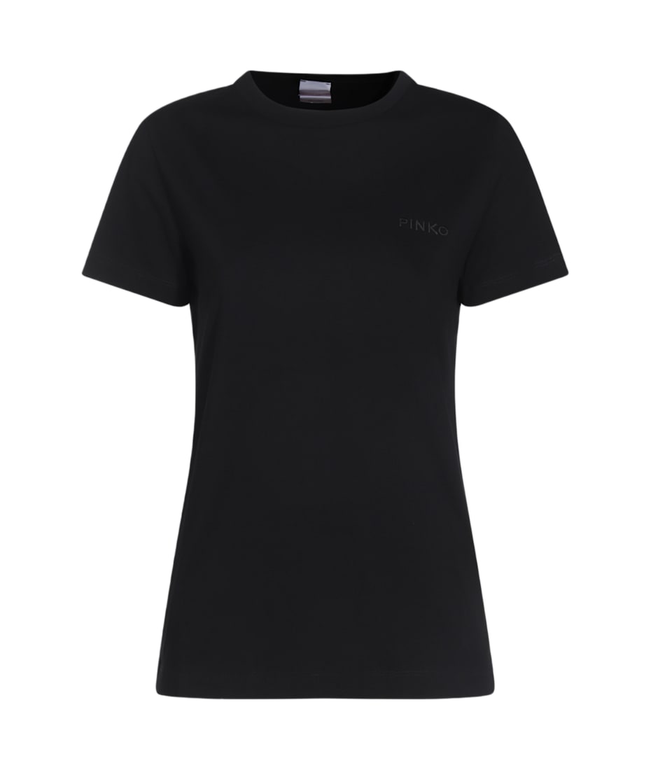 Tシャツ・カットソー Pinko T-shirts 104604A2CSC03 Pinko Start Black Crewneck T-shirt | italist