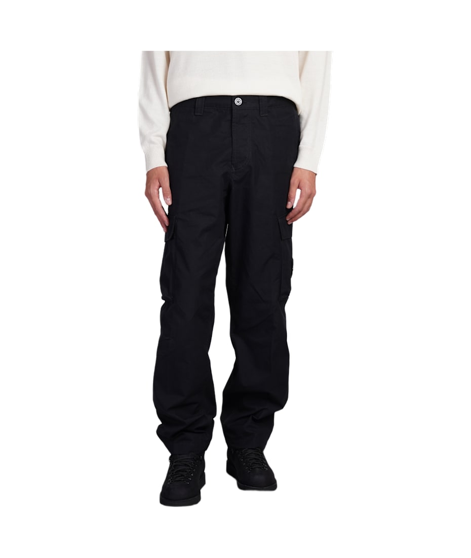 Stone Island Black Cotton Cargo Pant | italist